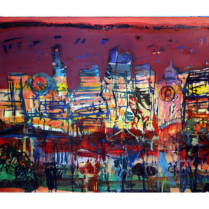 Painting “Skyscrapers of the World” (2018) | Krzysztof Ludwin – acrylic on canvas, 120×100 cm Painting “Skyscrapers of the World” (2018) | Krzysztof Ludwin – acrylic on canvas, 120×100 cm