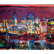 Painting “Skyscrapers of the World” (2018) | Krzysztof Ludwin – acrylic on canvas, 120×100 cm Painting “Skyscrapers of the World” (2018) | Krzysztof Ludwin – acrylic on canvas, 120×100 cm