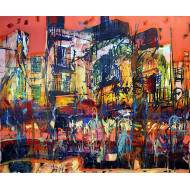 Painting “Barcelona” (2018) | Krzysztof Ludwin – acrylic on canvas, 120×100 cm Painting “Barcelona” (2018) | Krzysztof Ludwin – acrylic on canvas, 120×100 cm