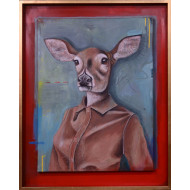 Painting “REFLECTION” (2022) | Lech Bator – oil on canvas, collage, 60×80 cm Painting “REFLECTION” (2022) | Lech Bator – oil on canvas, collage, 60×80 cm