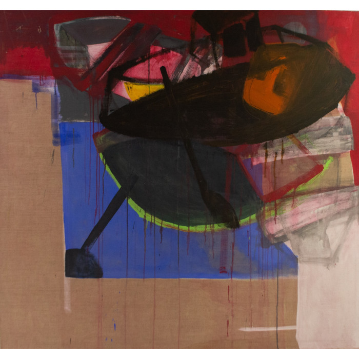Gemälde „Boote und Kutter“ (2009) | Anna Kordowicz-Markuszewska – Mischtechnik auf Leinwand, expressive Abstraktion Gemälde „Boote und Kutter“ (2009) | Anna Kordowicz-Markuszewska – Mischtechnik auf Leinwand, expressive Abstraktion