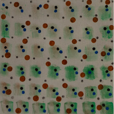 Obraz „Bez tytułu 5” (2022) | Anna Kordowicz-Markuszewska – olej na płótnie, abstrakcja geometryczna Obraz „Bez tytułu 5” (2022) | Anna Kordowicz-Markuszewska – olej na płótnie, abstrakcja geometryczna