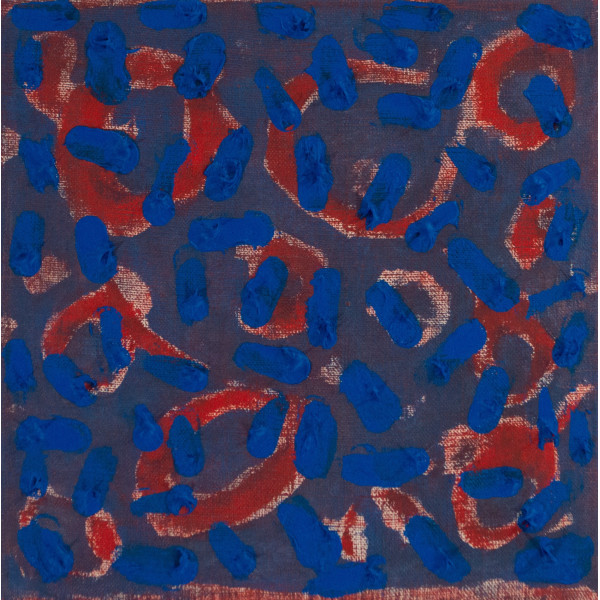 Gemlde Ohne Titel 4 (2022) | Anna Kordowicz-Markuszewska  l auf  Leinwand, blaue Abstraktion