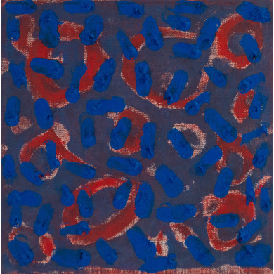 Gemälde „Ohne Titel 4“ (2022) | Anna Kordowicz-Markuszewska – Öl auf Leinwand, blaue Abstraktion Gemälde „Ohne Titel 4“ (2022) | Anna Kordowicz-Markuszewska – Öl auf Leinwand, blaue Abstraktion