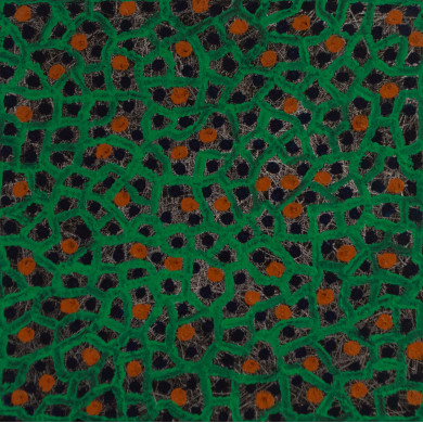 Tableau « Żółwiowy » (2022) | Anna Kordowicz-Markuszewska – huile sur toile, abstraction expressive Tableau « Żółwiowy » (2022) | Anna Kordowicz-Markuszewska – huile sur toile, abstraction expressive