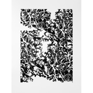 Grafika „Koralowiec” (2021) | Karolina Sosnowska – sitodruk, 42×59 cm, edycja 2