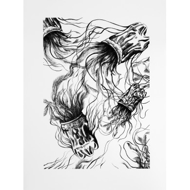 Grafika „Meduzy” (2021) | Karolina Sosnowska – sitodruk, 42×59 cm, edycja 2