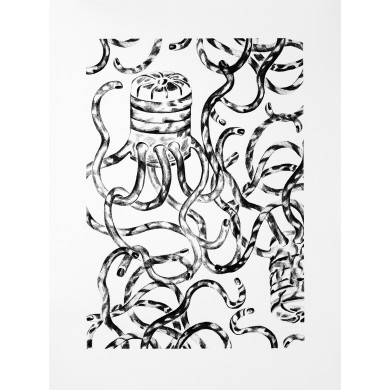 Grafika „Ośmiornica 2” (2021) | Karolina Sosnowska – sitodruk, 42×59 cm, edycja 2