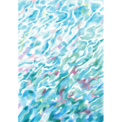 Grafika „Woda 2” (2022) | Karolina Sosnowska – druk 12-pigmentowy, papier archiwizacyjny