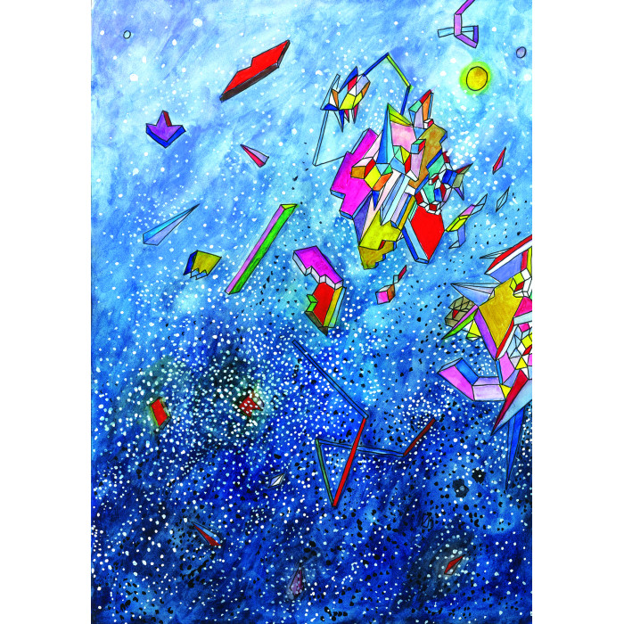 « Cosmos I » (2021) | Karolina Sosnowska – illustration en technique mixte « Cosmos I » (2021) | Karolina Sosnowska – illustration en technique mixte