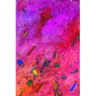 “Cosmos III” (2021) | Karolina Sosnowska – universe-inspired mixed-media illustration