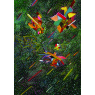 Painting “Cosmos IV” (2021) | Karolina Sosnowska – mixed media, 29×42 cm, unique Painting “Cosmos IV” (2021) | Karolina Sosnowska – mixed media, 29×42 cm, unique