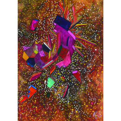 Print “Cosmos V” (2021) | Karolina Sosnowska – mixed media, 29×42 cm, unique