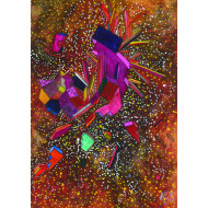 Grafika „Kosmos V” (2021) | Karolina Sosnowska – technika mieszana, 29×42 cm, unikat