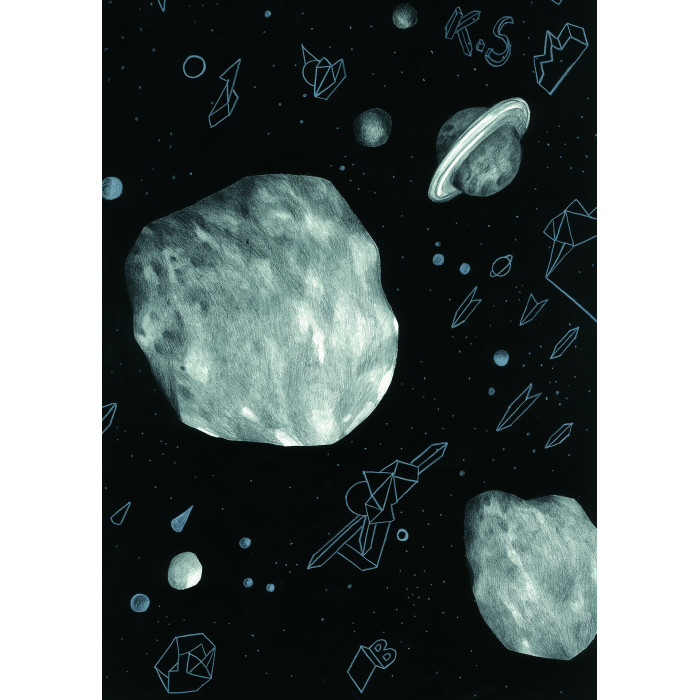 Grafika „Kosmos VIII” (2021) | Karolina Sosnowska – technika mieszana, 29×42 cm, unikat Grafika „Kosmos VIII” (2021) | Karolina Sosnowska – technika mieszana, 29×42 cm, unikat