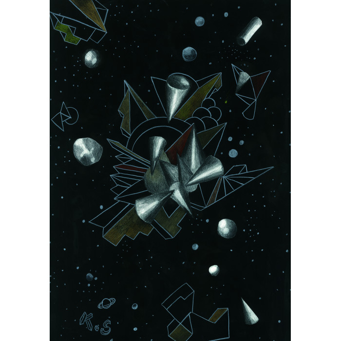 Print “Cosmos XIX” (2021) | Karolina Sosnowska – mixed media, 29×42 cm, unique Print “Cosmos XIX” (2021) | Karolina Sosnowska – mixed media, 29×42 cm, unique