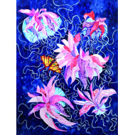 Estampe « Magnolias, méduses et papillon » (2022) | Karolina Sosnowska – technique mixte, 56×68 cm, unique Estampe « Magnolias, méduses et papillon » (2022) | Karolina Sosnowska – technique mixte, 56×68 cm, unique