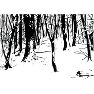 Painting “Winter/Zima 3” (2021) | Ewa Engler-Herer – calm, nature and tempera art