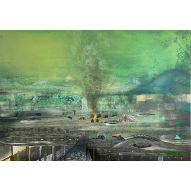 Peinture « Attente » (2020) | Bartłomiej Martens – abstraction contemporaine expressive Peinture « Attente » (2020) | Bartłomiej Martens – abstraction contemporaine expressive