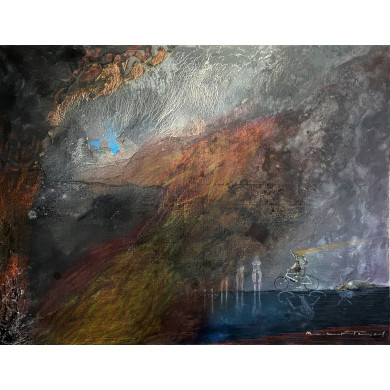 Peinture « La Chasse » (2022) | Bartłomiej Martens – technique mixte sur toile, réalisme expressif Peinture « La Chasse » (2022) | Bartłomiej Martens – technique mixte sur toile, réalisme expressif