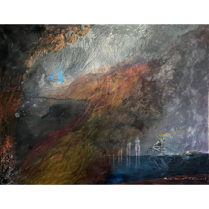 Painting “The Hunt” (2022) | Bartłomiej Martens – mixed media on canvas, expressive realism Painting “The Hunt” (2022) | Bartłomiej Martens – mixed media on canvas, expressive realism