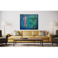 „I wanna be yours but only tonight“ (2022) | Marta Chudzik – Mischtechnik, 140×120 cm