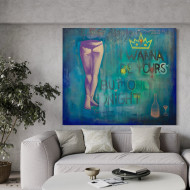 “I Wanna Be Yours but Only Tonight” (2022) | Marta Chudzik – mixed media, 140×120 cm