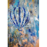 „Ballon IX“ (2020) von Magda Maciaszek – Acryl auf Leinwand mit Kupferblättern, 80 × 120 cm „Ballon IX“ (2020) von Magda Maciaszek – Acryl auf Leinwand mit Kupferblättern, 80 × 120 cm