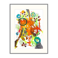Drawing “Migraine – Summer” (2022) | Anna Rendecka – mixed media on paper, expressive abstraction Drawing “Migraine – Summer” (2022) | Anna Rendecka – mixed media on paper, expressive abstraction