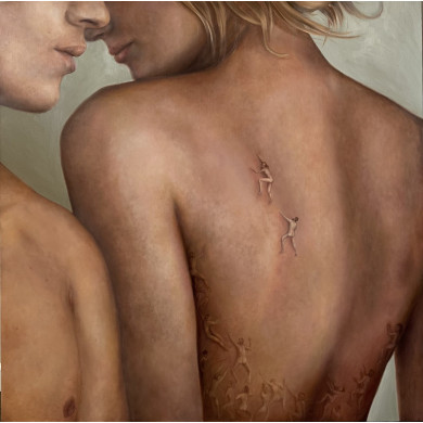 Tableau « Danse de salon » (2022) | Joanna Czajkowska – demi-nu figuratif et poésie du mouvement Tableau « Danse de salon » (2022) | Joanna Czajkowska – demi-nu figuratif et poésie du mouvement