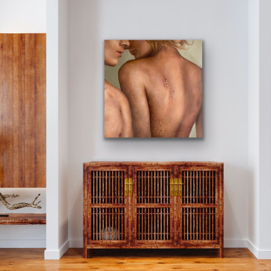 Painting “Ballroom Dance” (2022) | Joanna Czajkowska – figurative semi-nude in motion Painting “Ballroom Dance” (2022) | Joanna Czajkowska – figurative semi-nude in motion