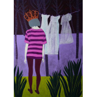 Peinture « Trop peu pour vivre » (2021) | Beata Walczak – portrait pop-art de la solitude Peinture « Trop peu pour vivre » (2021) | Beata Walczak – portrait pop-art de la solitude