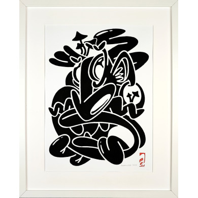 Graphique « Don Amanito » (2022) | Igor Chołda – abstraction en noir et blanc à l’encre sur papier Graphique « Don Amanito » (2022) | Igor Chołda – abstraction en noir et blanc à l’encre sur papier
