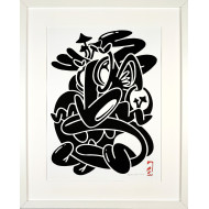 Graphique « Don Amanito » (2022) | Igor Chołda – abstraction en noir et blanc à l’encre sur papier Graphique « Don Amanito » (2022) | Igor Chołda – abstraction en noir et blanc à l’encre sur papier