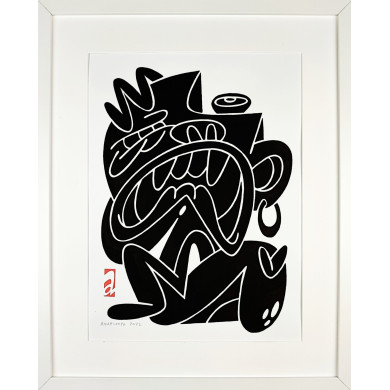 Grafik „Grimasse“ Igor Chołda 2022 – Abstrakte zeitgenössische Kunst, Innendekoration Grafik „Grimasse“ Igor Chołda 2022 – Abstrakte zeitgenössische Kunst, Innendekoration