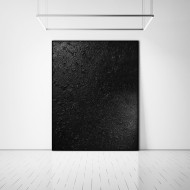 “No name Black” (2023) | Mira Pürschel – mixed media on 3D canvas, 120×100 cm