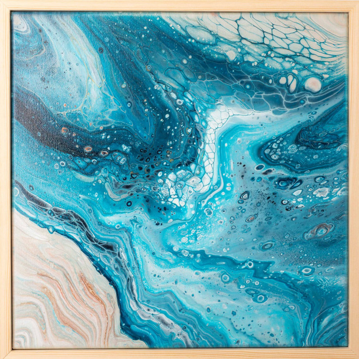 Gemälde „Motion 1“ (2022) | Ela Kubat – abstraktes Meeresbild in Pouring-Art-Technik Gemälde „Motion 1“ (2022) | Ela Kubat – abstraktes Meeresbild in Pouring-Art-Technik