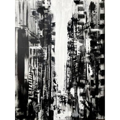 « 1rst Avenue » (2019) | Paulina Taranek – acrylique sur toile, 80×60 cm