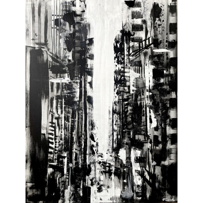 “1rst Avenue” (2019) | Paulina Taranek – acrylic on canvas, 80×60 cm