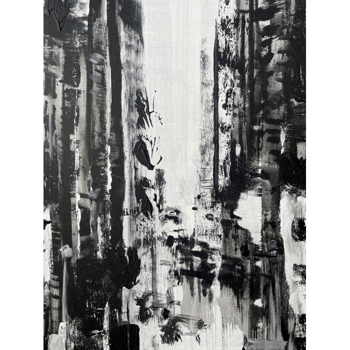Obraz „1rst Avenue” (2019) | Paulina Taranek – akryl na płótnie, 80×60 cm