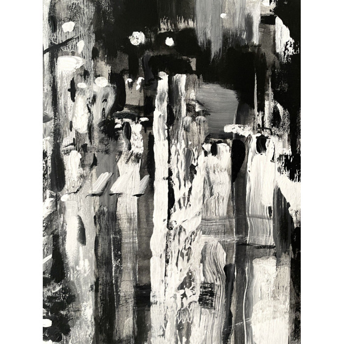 « 2nd Avenue » (2019) | Paulina Taranek – acrylique & huile sur toile, 100×80 cm, Cityscapes