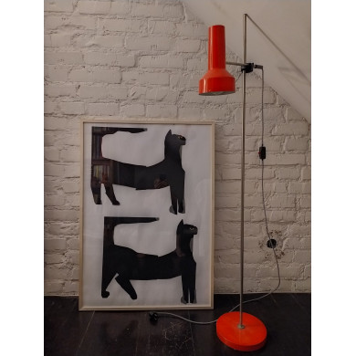 Tableau « Viens donc ! » (2020) | Grażka Lange & Monika Hanulak – collage coloré de chats en papier Tableau « Viens donc ! » (2020) | Grażka Lange & Monika Hanulak – collage coloré de chats en papier