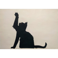 Tableau « Mouche ? » (2021) | Grażka Lange & Monika Hanulak – collage et découpage en papier noir Tableau « Mouche ? » (2021) | Grażka Lange & Monika Hanulak – collage et découpage en papier noir