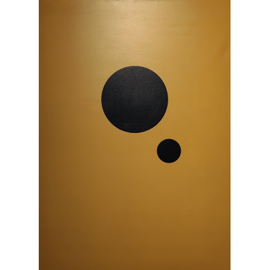 Obraz „Retrogradacja 02” (2022) | Mira Pürschel – akryl na płótnie, 140×100 cm