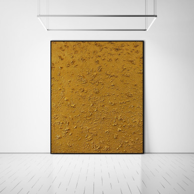 Obraz „No name Ochra” (2023) | Mira Pürschel – akryl/mixed media, 120×100 cm