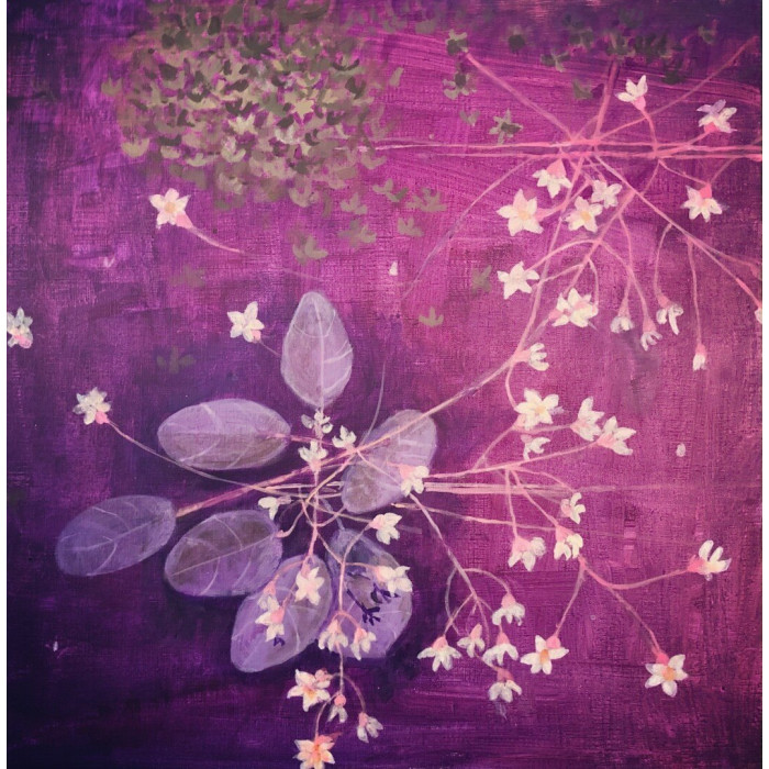 Painting “Flower” (2023) | Bożena Knecht – delicate figurative nature painting Painting “Flower” (2023) | Bożena Knecht – delicate figurative nature painting