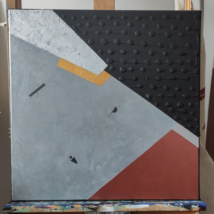 Painting “Pawn or Player” (2021) | Dorota Kiermasz – real abstraction on human agency and fate Painting “Pawn or Player” (2021) | Dorota Kiermasz – real abstraction on human agency and fate