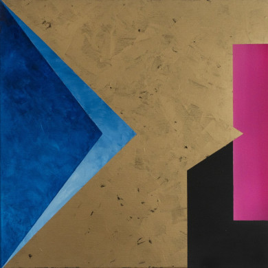 Obraz „Pink 1” (2019) | Dorota Kiermasz – geometryczna abstrakcja Obraz „Pink 1” (2019) | Dorota Kiermasz – geometryczna abstrakcja