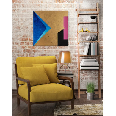 Peinture « Pink 1 » (2019) | Dorota Kiermasz – abstraction géométrique Peinture « Pink 1 » (2019) | Dorota Kiermasz – abstraction géométrique