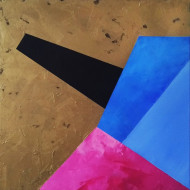 Painting “Pink 2” (2019) | Dorota Kiermasz – geometric abstraction